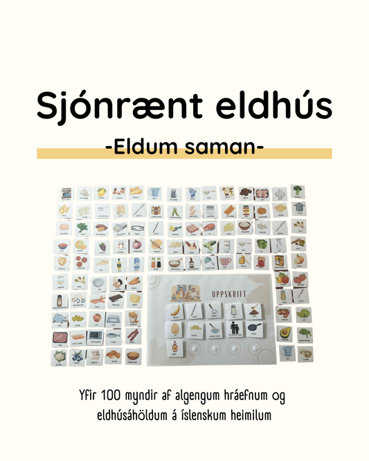 Sjónræn uppskrift- yfir 100 myndir af hráefnum og eldhúsáhöldum